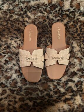 bebe slip on sandals